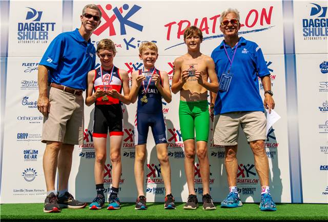 Kids for Kids Triathlon at Brookberry Farm on Saturday, July 13, 2019, in Winston-Salem, NC. (Photo by Robert Hill)