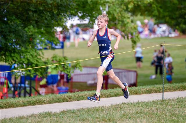 Kids for Kids Triathlon at Brookberry Farm on Saturday, July 13, 2019, in Winston-Salem, NC. (Photo by Robert Hill)